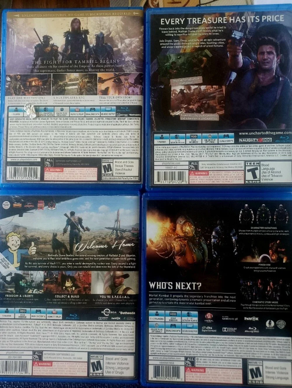 Assorted PS4 Game Bundle - Blue Cases (Sony 4)
